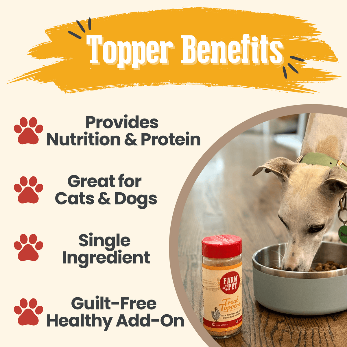 Treat Topper Chicken Dog Food Topper | Healthy Meal Supplement for Dogs - American Bark Bliss