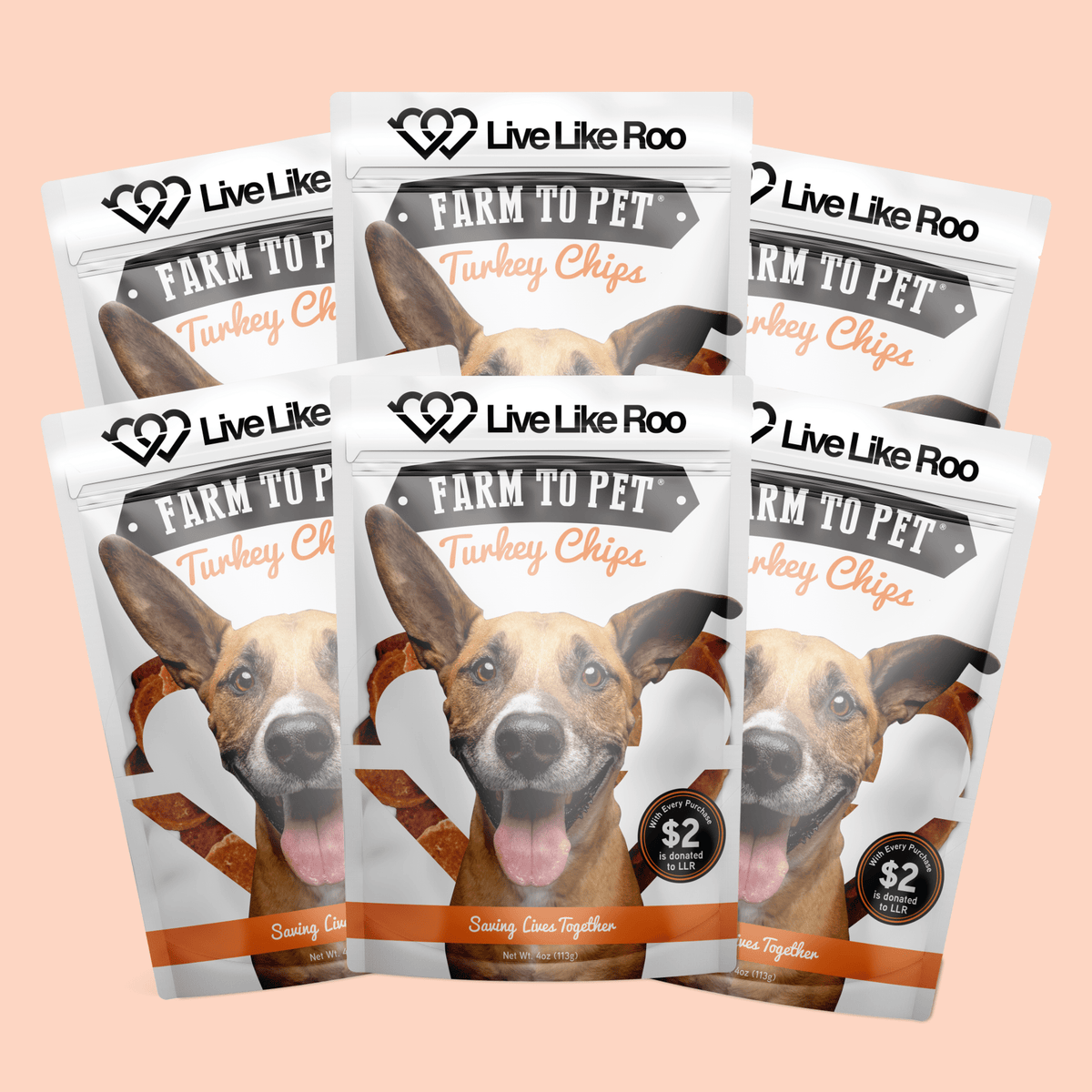 Live Like Roo Turkey Chips for Dogs | Dog Treats That Give Back - American Bark Bliss