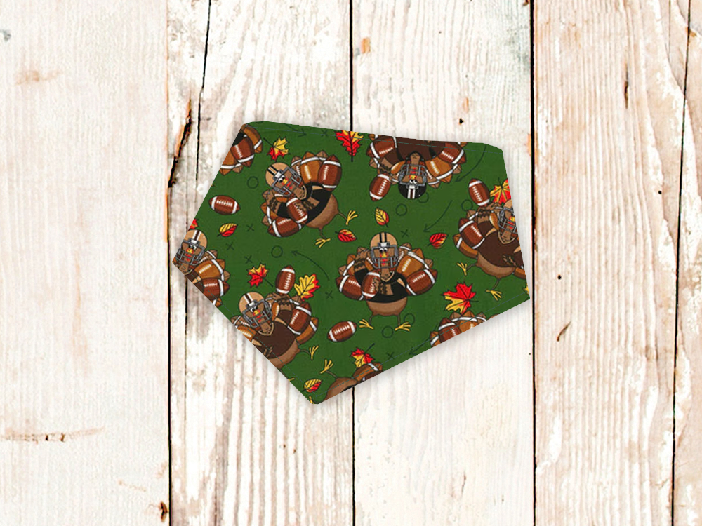 "Football Turkeys" Dog Bandana - American Bark Bliss