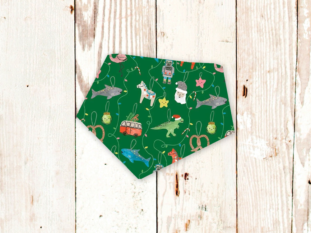 "Fun Ornaments" Dog Bandana - American Bark Bliss