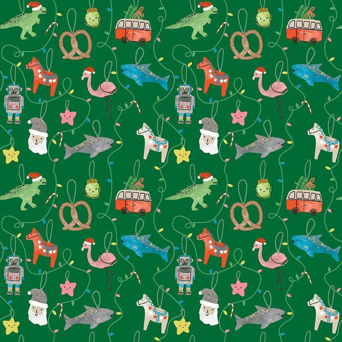 "Fun Ornaments" Dog Bandana - American Bark Bliss