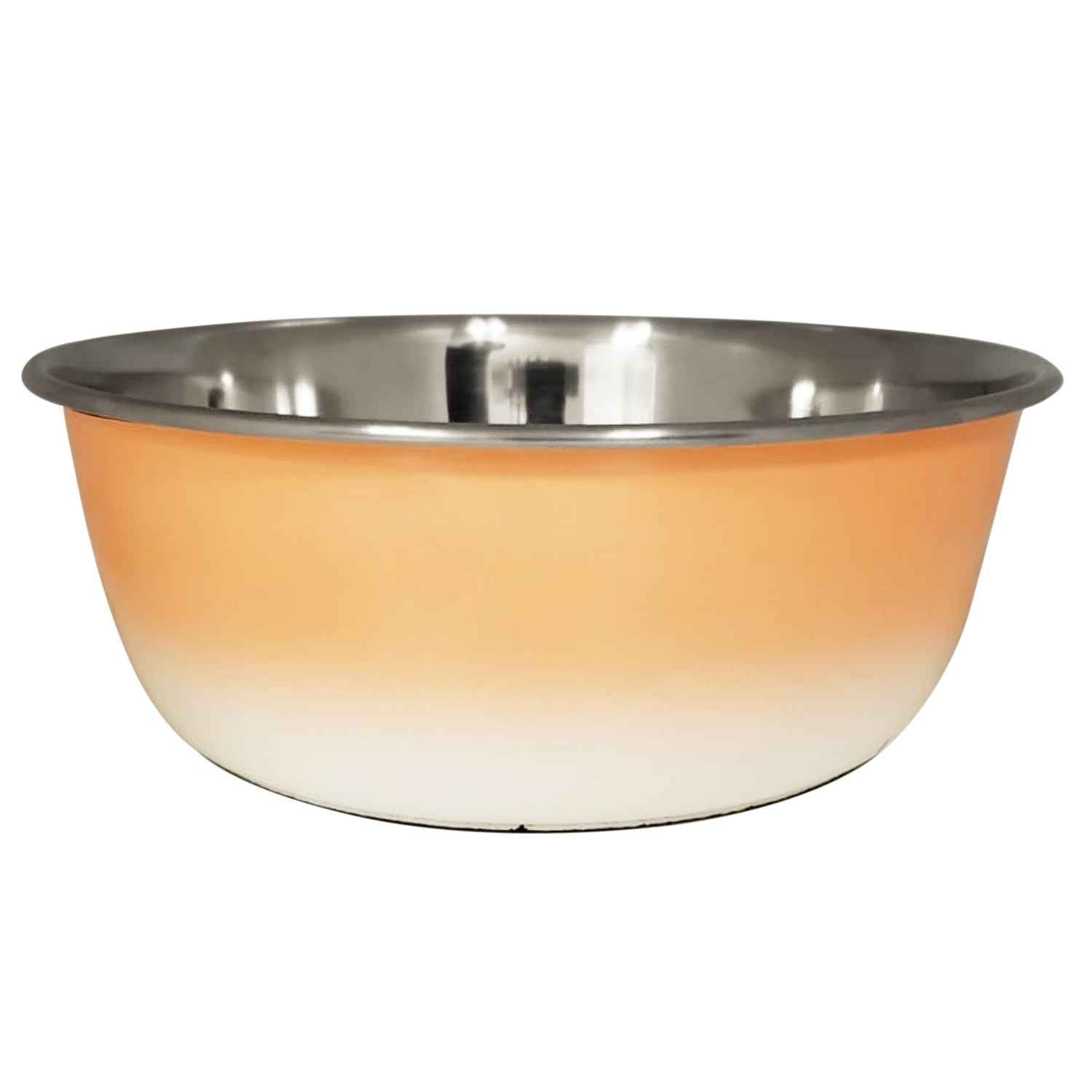 Deep Dog Bowl – Stainless Steel Bowl, Ideal for Small, Medium & Large Dogs – Peach Coral - American Bark Bliss
