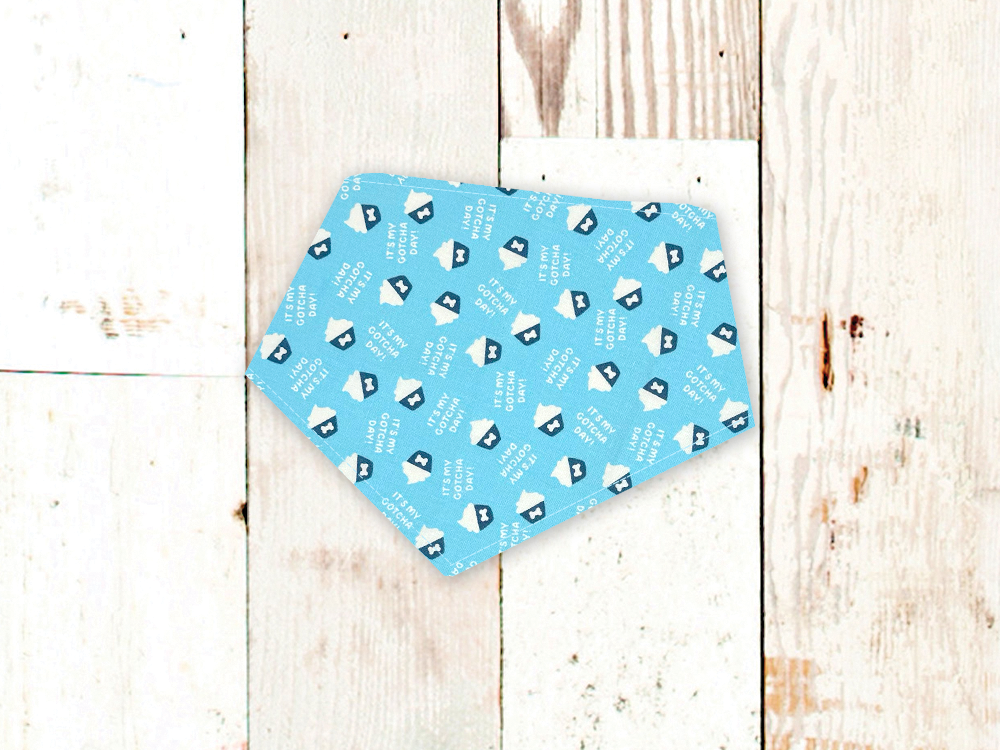 "Gotcha Day Blue Cupcakes" Dog Bandana - American Bark Bliss