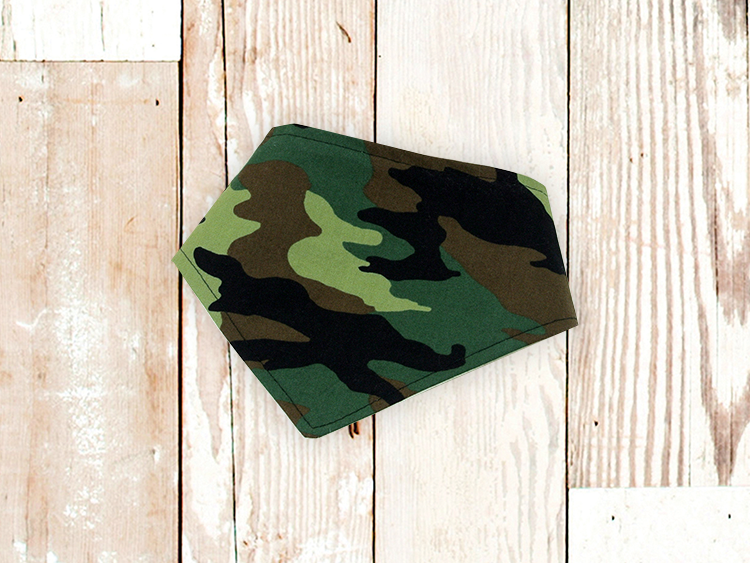 "Green Camouflage" Dog Bandana - American Bark Bliss