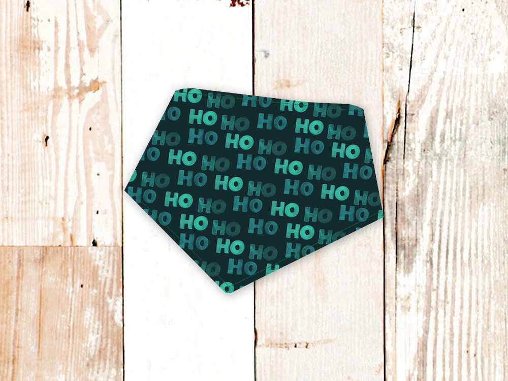 "Green HoHoHo" Dog Bandana - American Bark Bliss