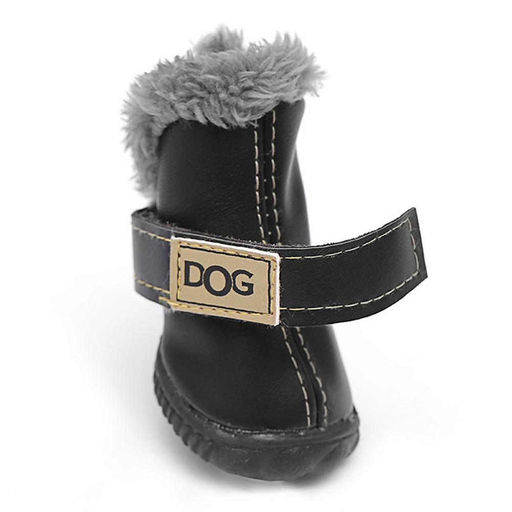 Waterproof Fleece-Lined Dog Snow Boots - American Bark Bliss