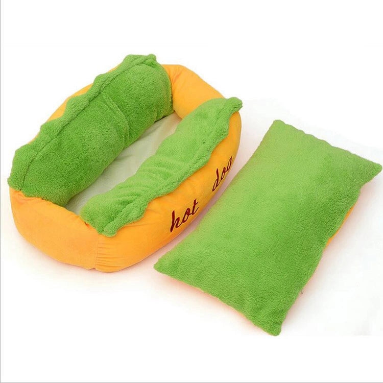 Hot Dog Pet Bed for Small Dogs - American Bark Bliss