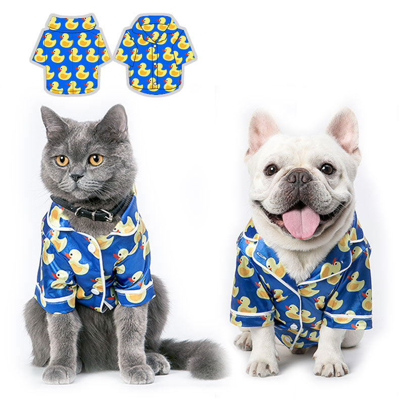 Pet Silk Duck Pajamas for Dogs and Cats - American Bark Bliss