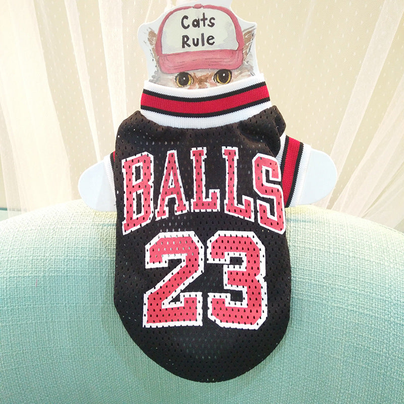 Pet Basketball Jersey Mesh Uniform for Dogs and Cats - American Bark Bliss