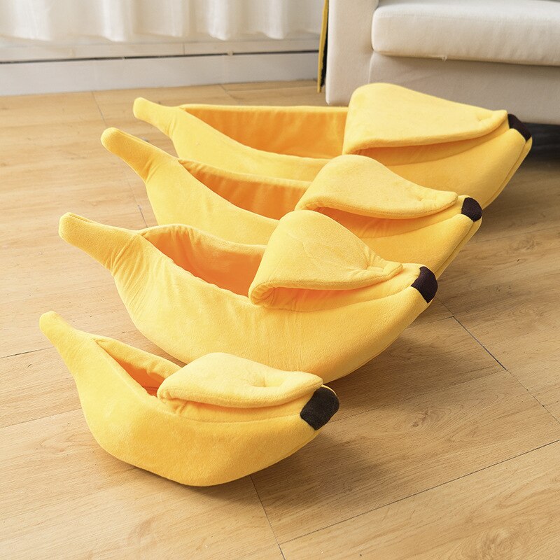 Banana Cat Dog Pet Bed for Pets - American Bark Bliss