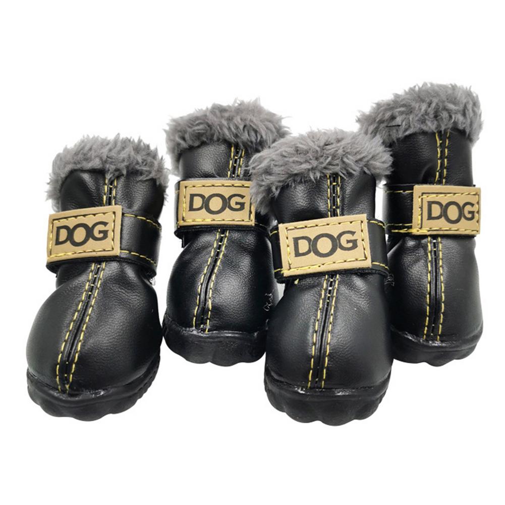 Waterproof Fleece-Lined Dog Snow Boots - American Bark Bliss