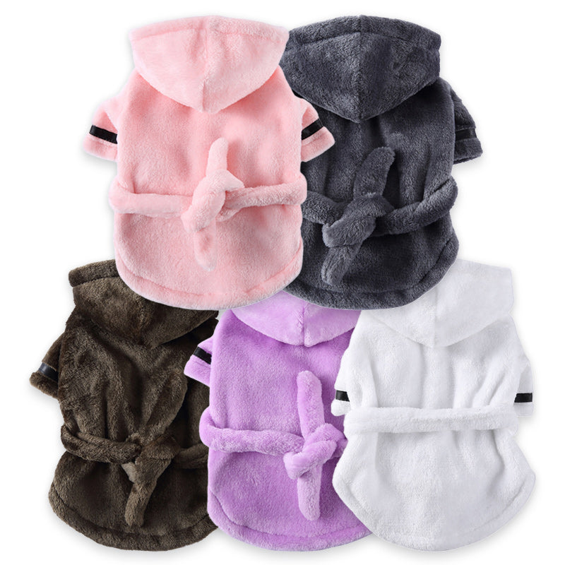 Luxury Soft Pet Dog Bathrobe with Hood - American Bark Bliss