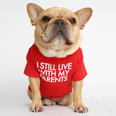 Pet T-Shirt Soft Cotton - I Still Live With My Parents - American Bark Bliss