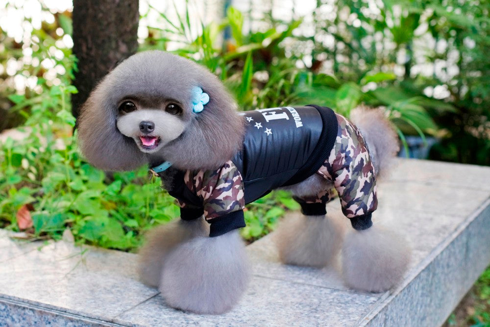 FBI Camouflage Dog Jumpsuit Pants - American Bark Bliss