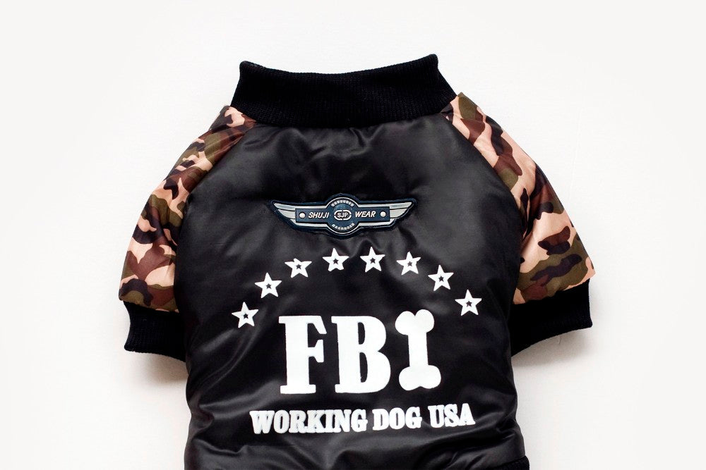 FBI Camouflage Dog Jumpsuit Pants - American Bark Bliss