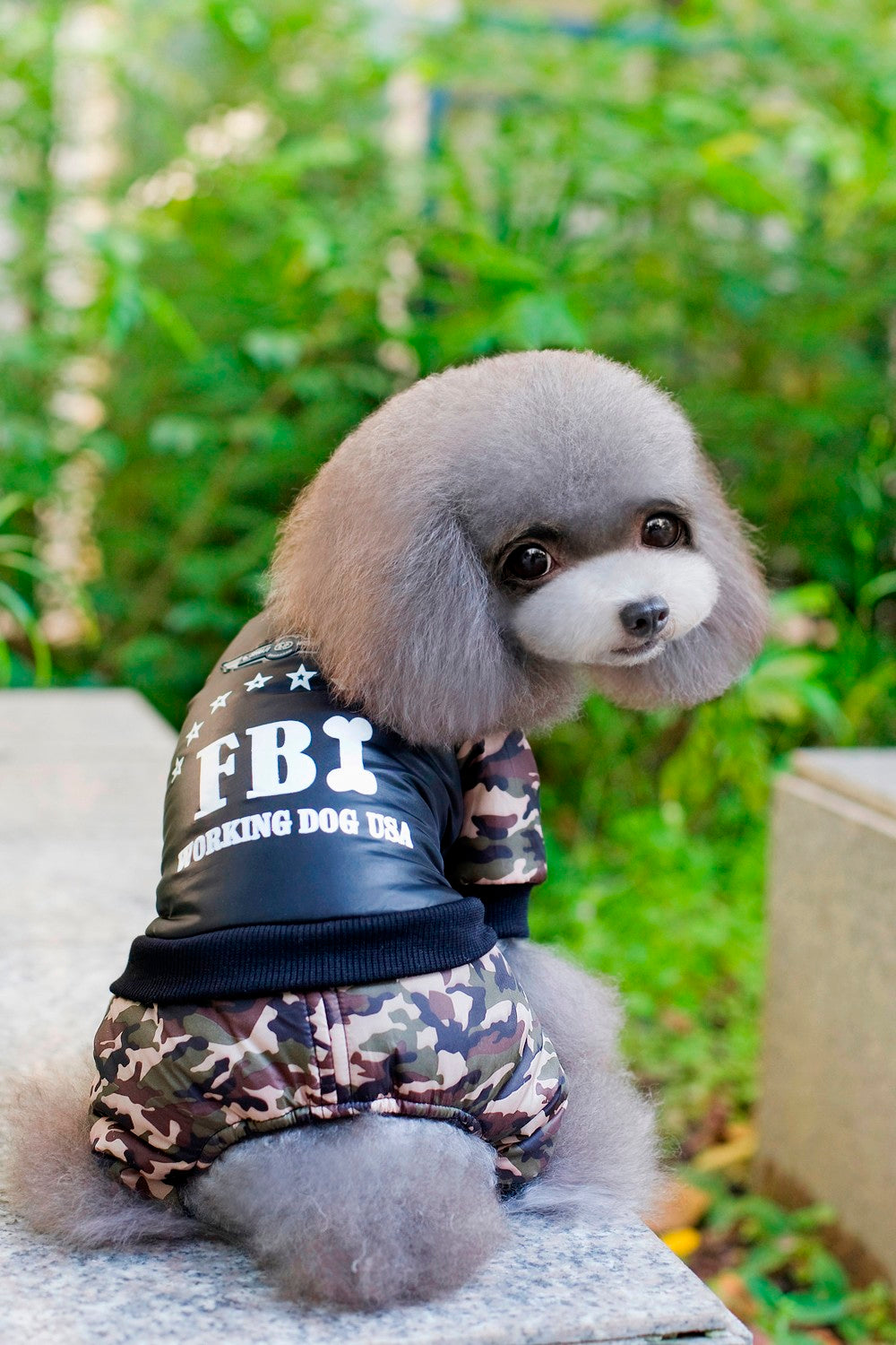 FBI Camouflage Dog Jumpsuit Pants - American Bark Bliss