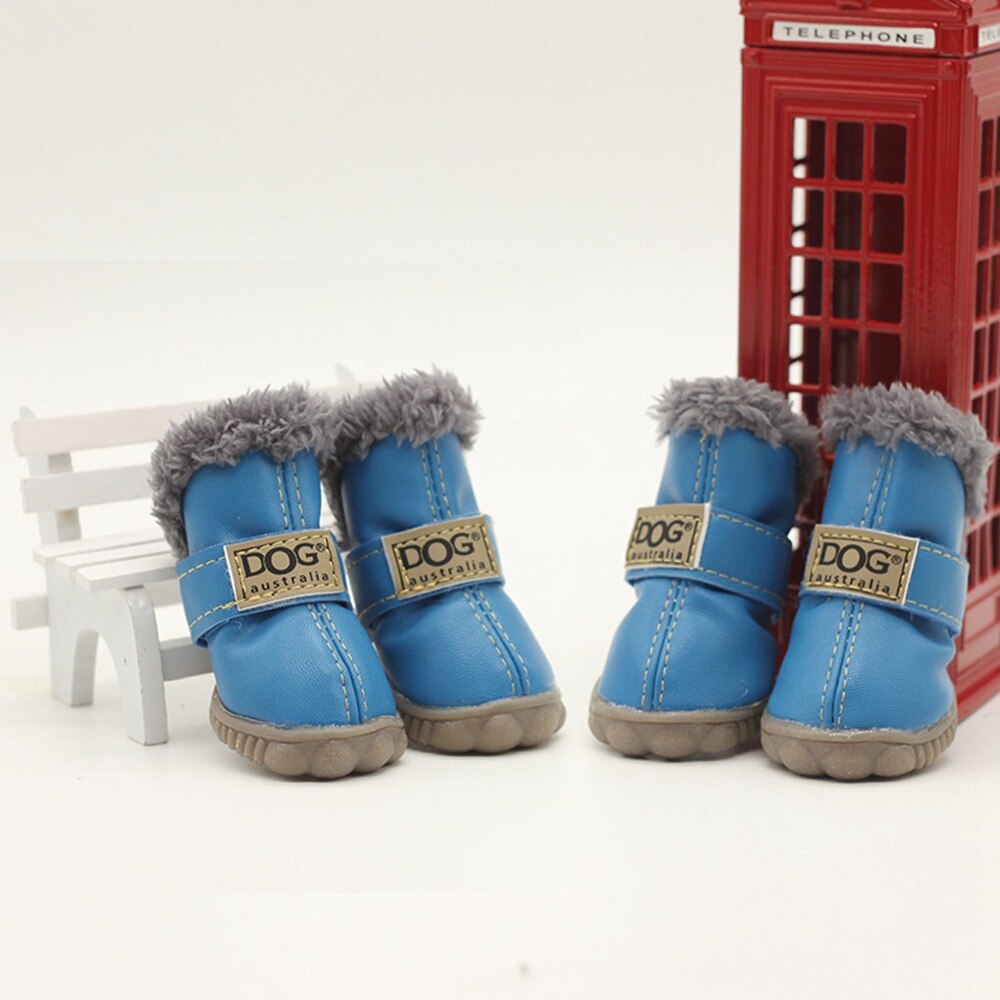 Waterproof Fleece-Lined Dog Snow Boots - American Bark Bliss