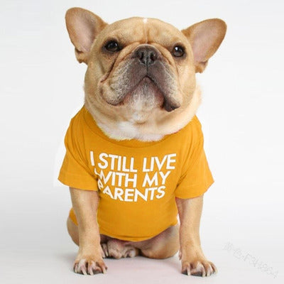 Pet T-Shirt Soft Cotton - I Still Live With My Parents - American Bark Bliss