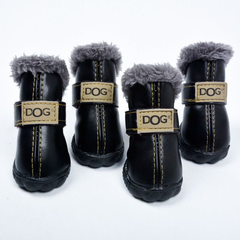 Waterproof Fleece-Lined Dog Snow Boots - American Bark Bliss