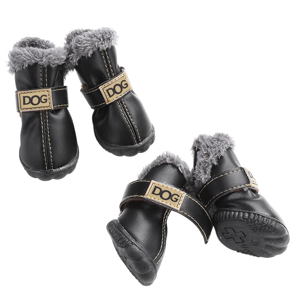 Waterproof Fleece-Lined Dog Snow Boots - American Bark Bliss