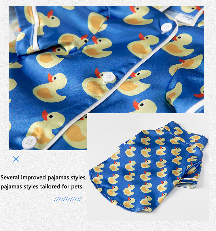 Pet Silk Duck Pajamas for Dogs and Cats - American Bark Bliss