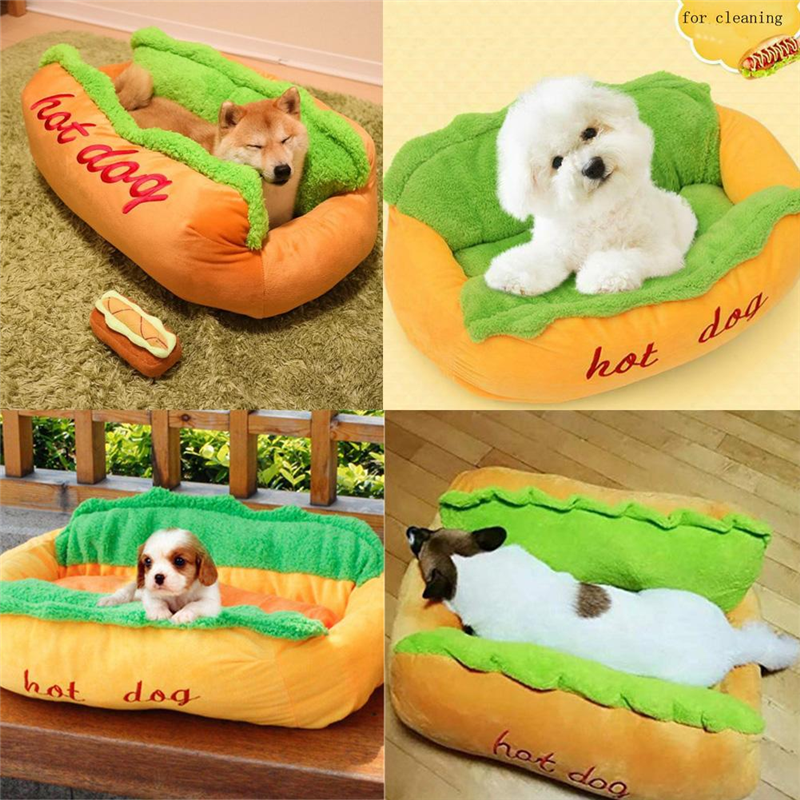 Hot Dog Pet Bed for Small Dogs - American Bark Bliss