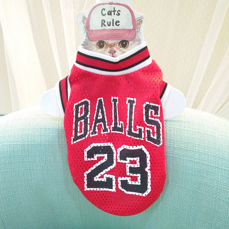Pet Basketball Jersey Mesh Uniform for Dogs and Cats - American Bark Bliss