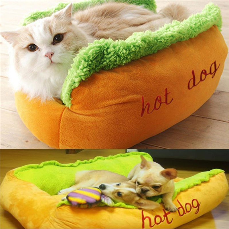 Hot Dog Pet Bed for Small Dogs - American Bark Bliss