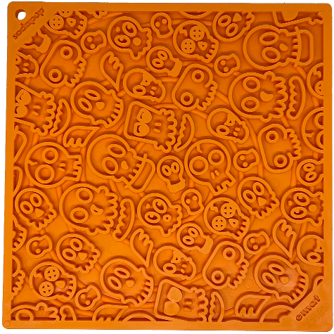 Zombie eMat - Enrichment Lick Mat for Dogs and Cats | Halloween Skull Design | SodaPup - American Bark Bliss