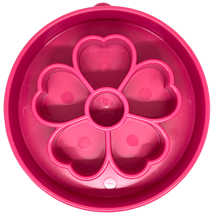 Flower eBowl Deep Slow Feeder Dog Bowl for Enrichment | USA Made - American Bark Bliss