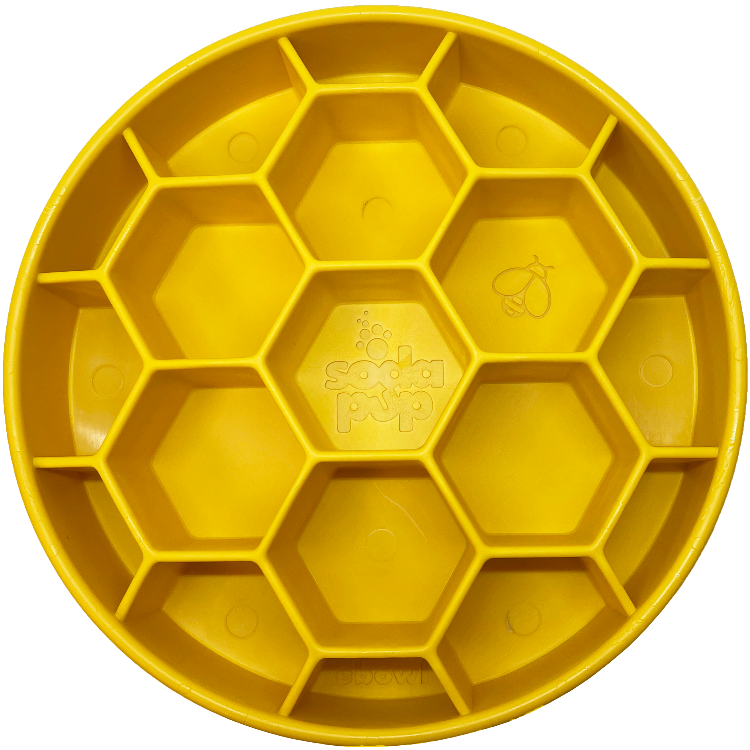 Honeycomb eBowl Deep Slow Feeder Dog Bowl for Enrichment | USA Made - American Bark Bliss