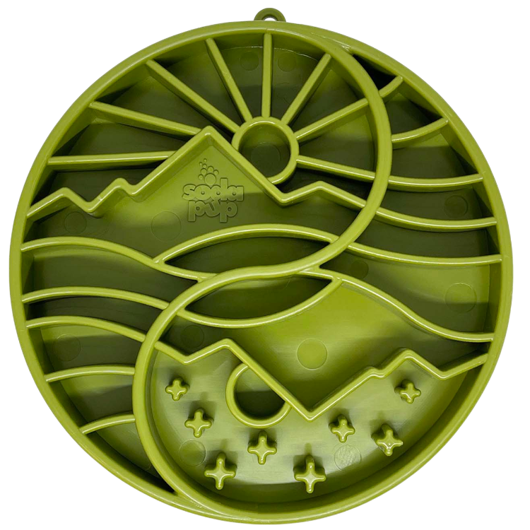 Sun and Moon eTray - Shallow Slow Feeder Dog Bowl for Enrichment | USA Made - American Bark Bliss