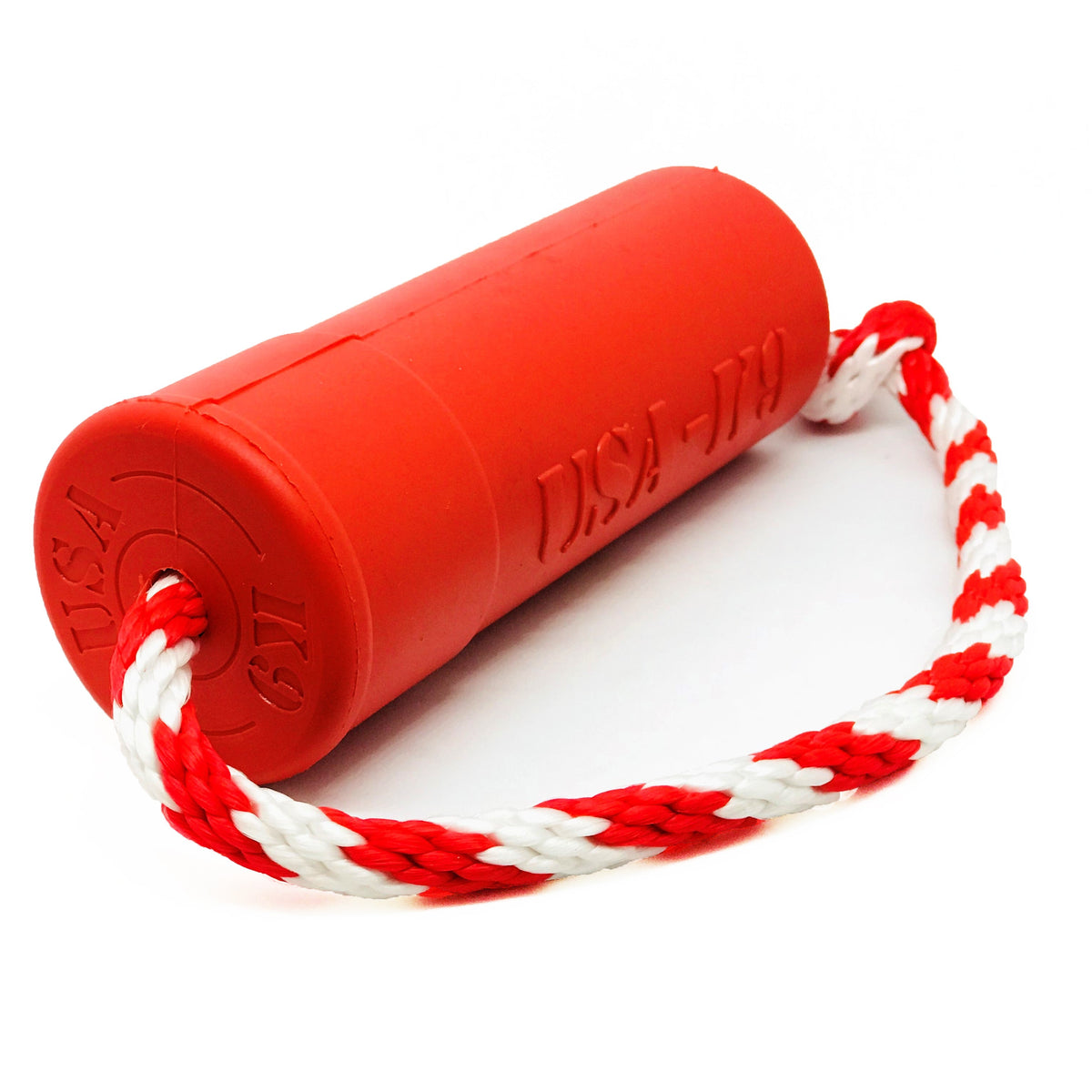 USA-K9 Firecracker Durable Rubber Floating Training Dummy - Large - Red - American Bark Bliss