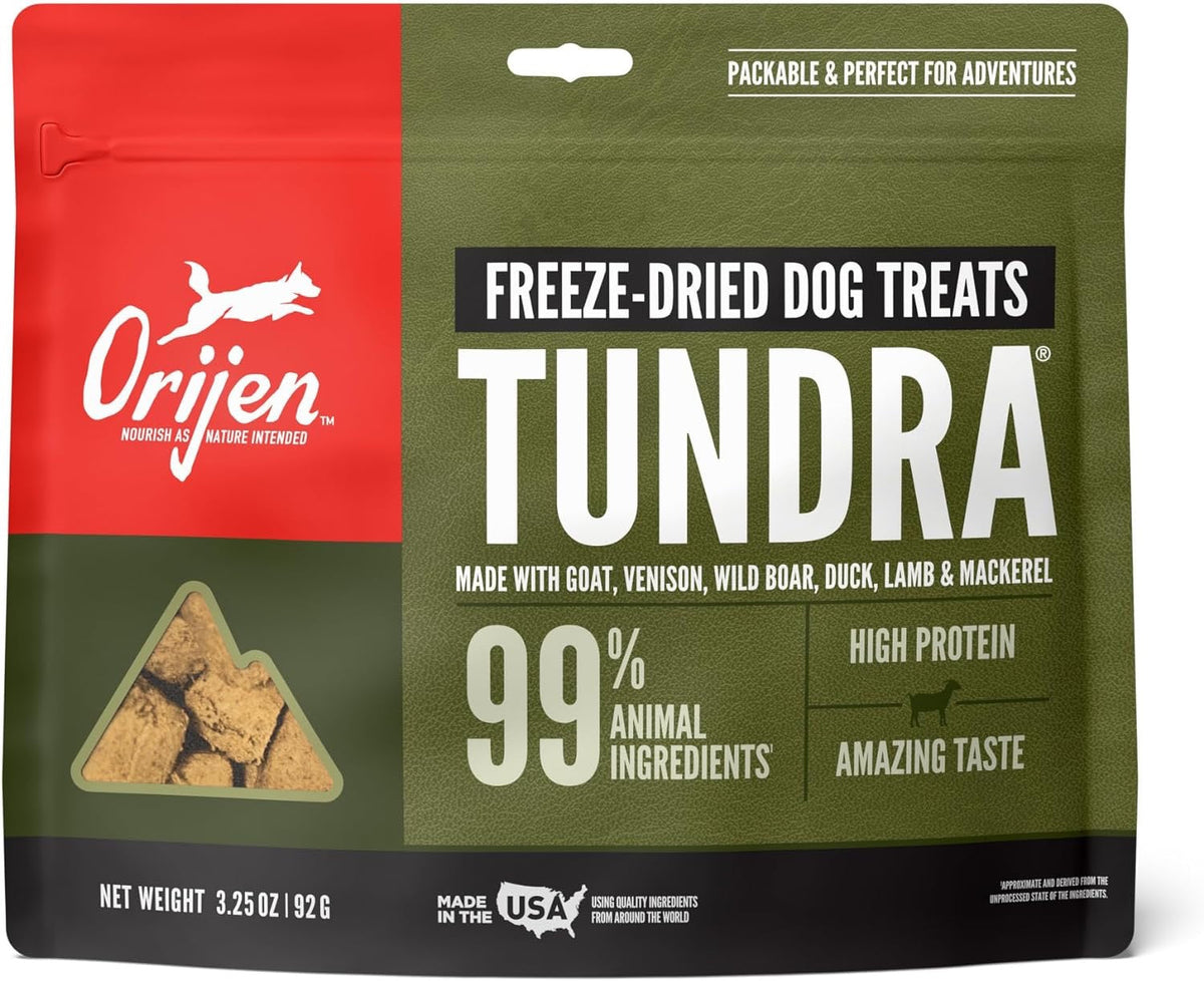 Orijen Tundra Freeze Dried Dog Treats (3.25oz) - American Bark Bliss