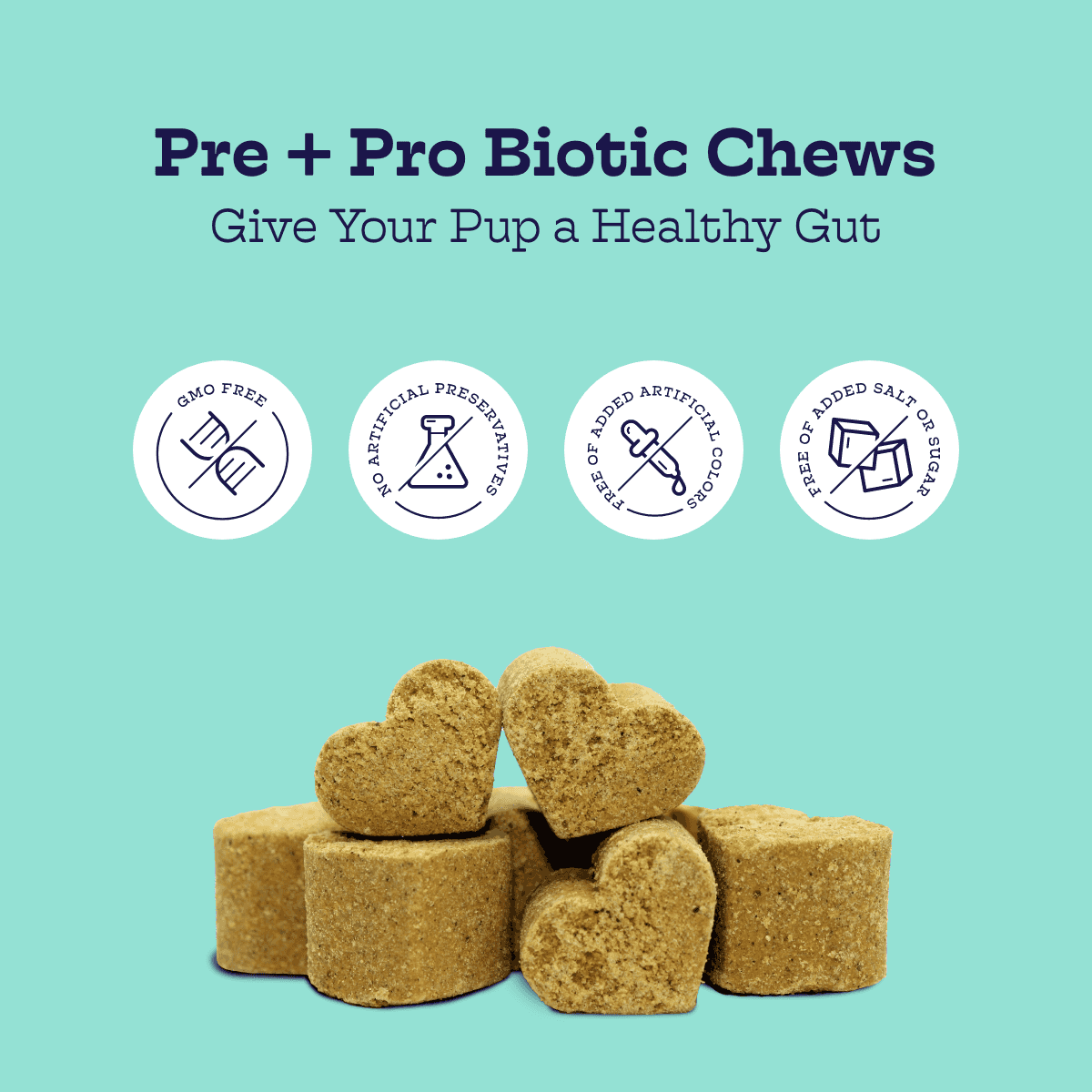 Dog Digestive Health Chews with Prebiotics & Probiotics - American Bark Bliss