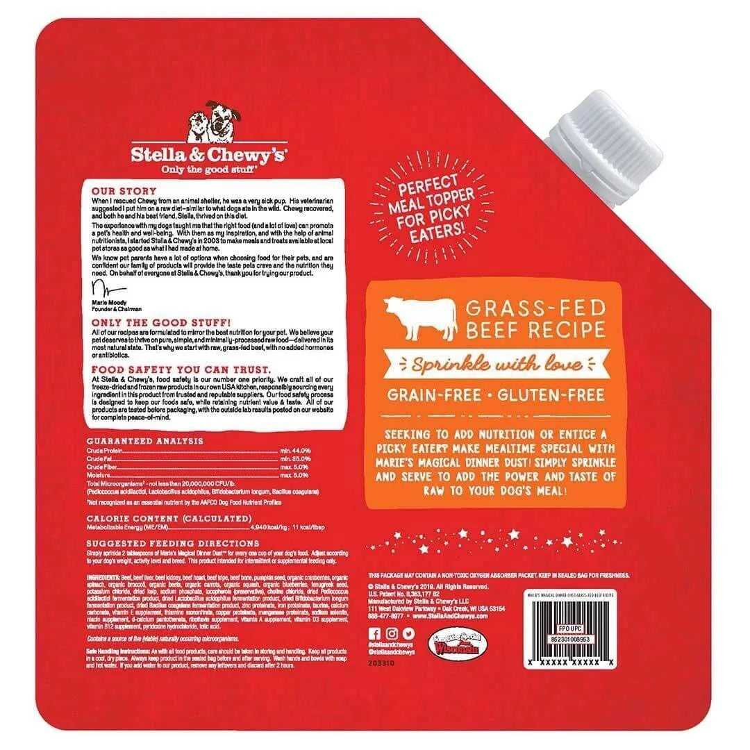 Stella & Chewy's Freeze Dried Magical Dinner Dust Beef Dog Food (7oz) - American Bark Bliss