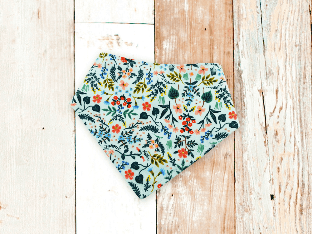 "Mint Wildflower" Dog Bandana - American Bark Bliss