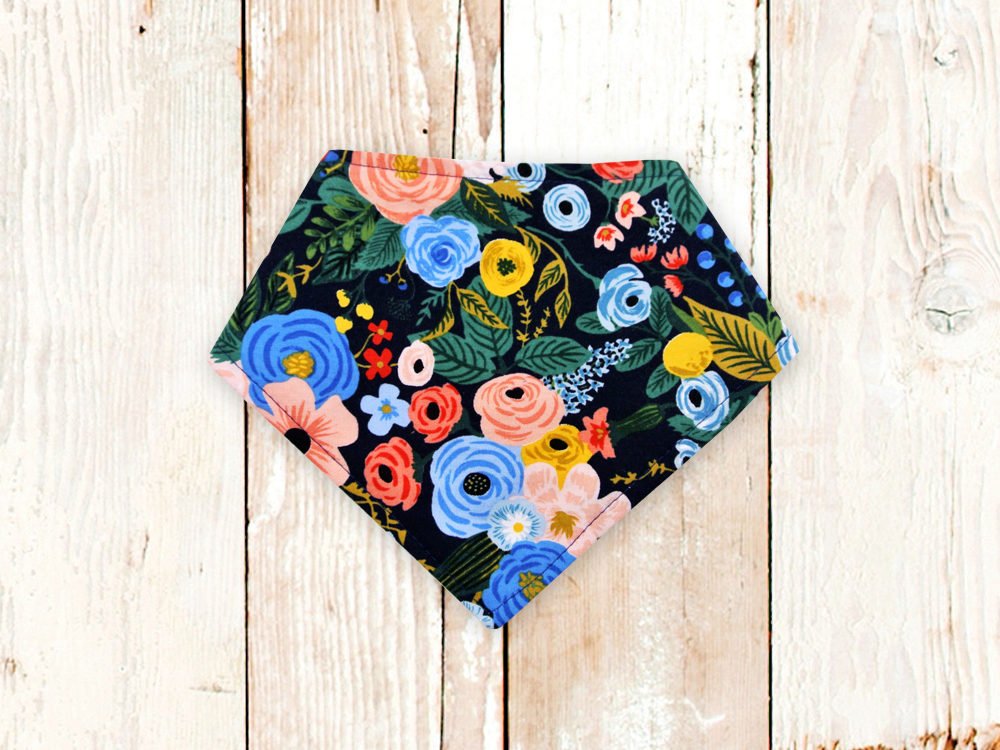 "Navy Garden Party" Dog Bandana - American Bark Bliss