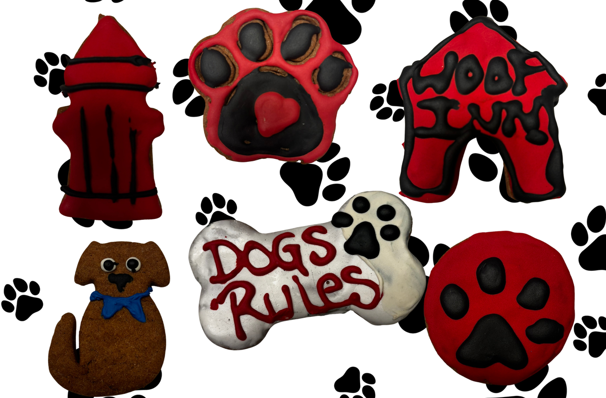 Dog Life Organic Dog Cookie Box | Handmade Decorated Dog Treats (Human-Grade, All-Natural)