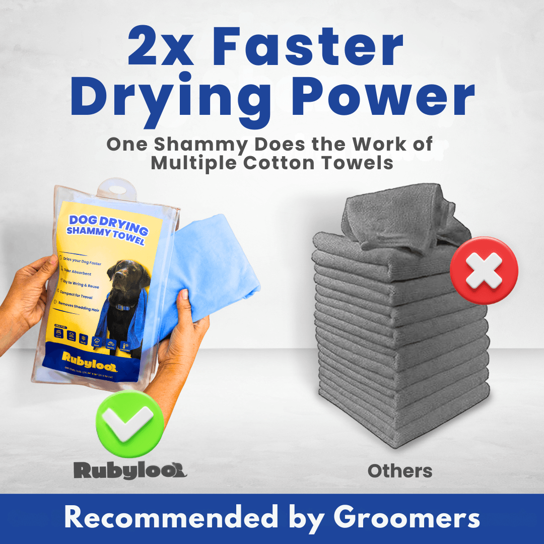 Quick Drying Dog Shammy Towel with Rapid Dry Tech - American Bark Bliss