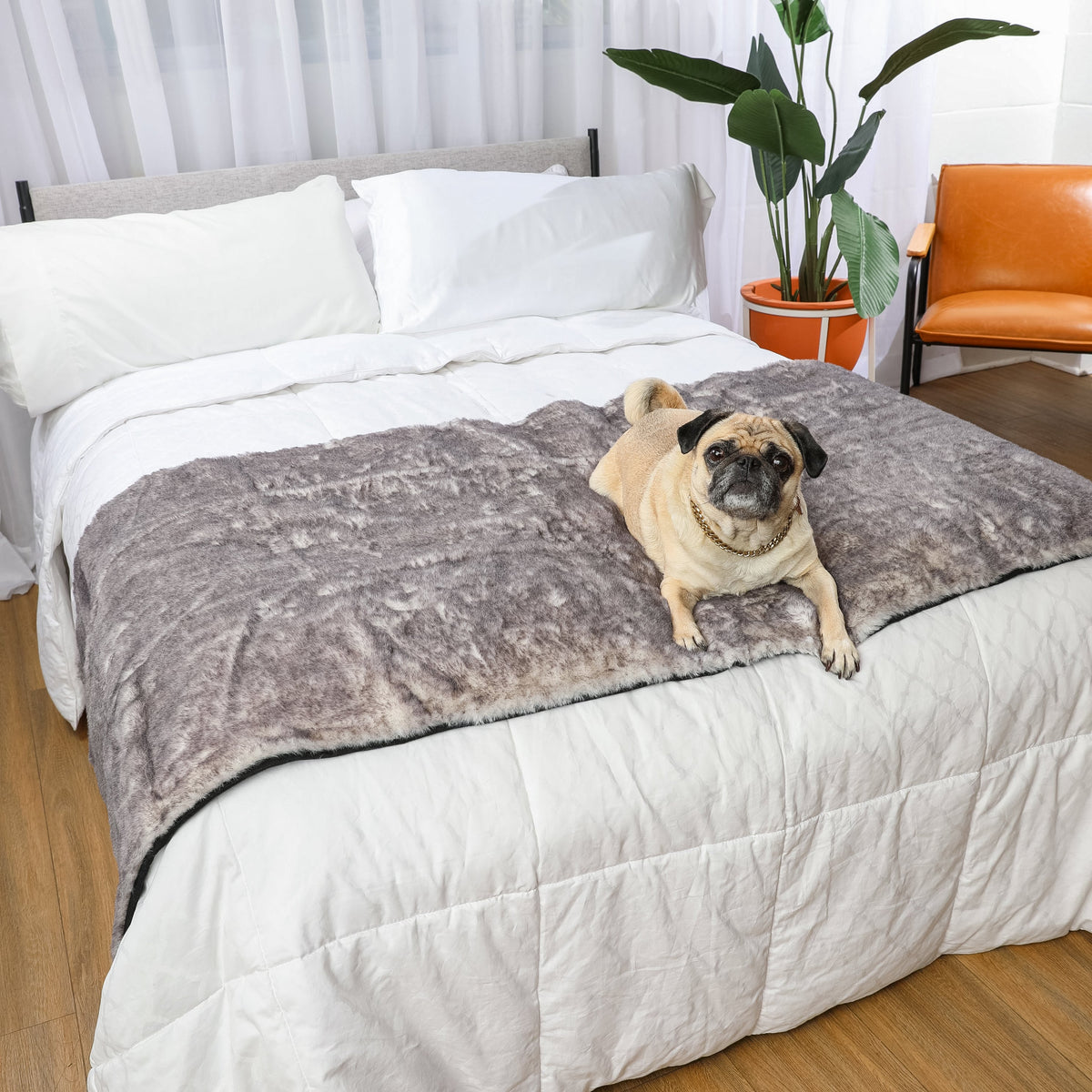 PupProtector™ Luxe Waterproof Dog Bed Runner - Chinchilla - American Bark Bliss