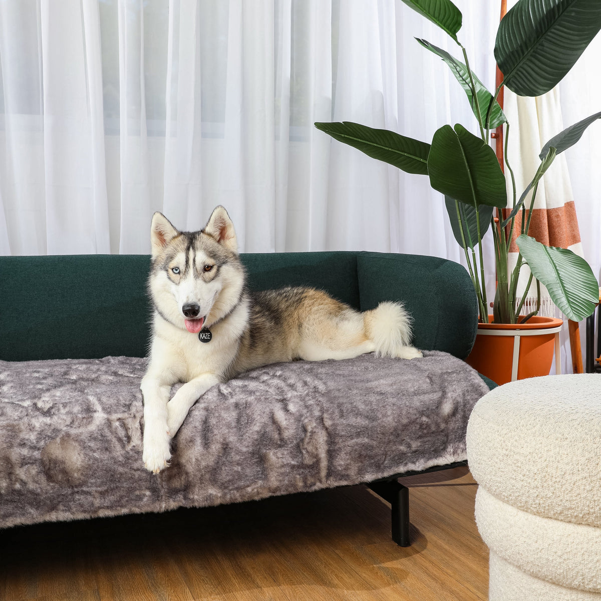 PupProtector™ Luxe Waterproof Dog Bed Runner - Chinchilla - American Bark Bliss