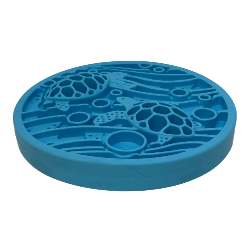 Turtle eMat-Mini Lick Mat with Suction Cups - Small Dogs & Cats | USA - American Bark Bliss