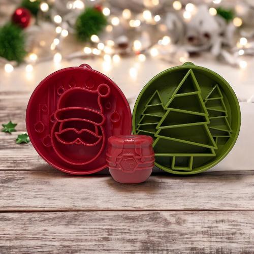 Santa Christmas eBowl Deep Slow Feeder Dog Bowl for Enrichment | USA Made
