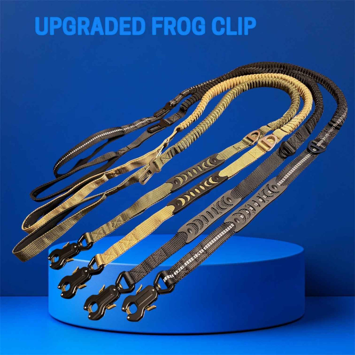 Quick-Release Frog Clip Bungee Leash - (Absorbs Pulls)