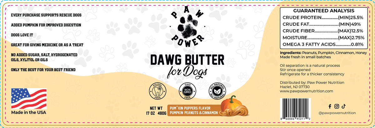 Dawg Butter Pum'kin Puppers Flavor - American Bark Bliss