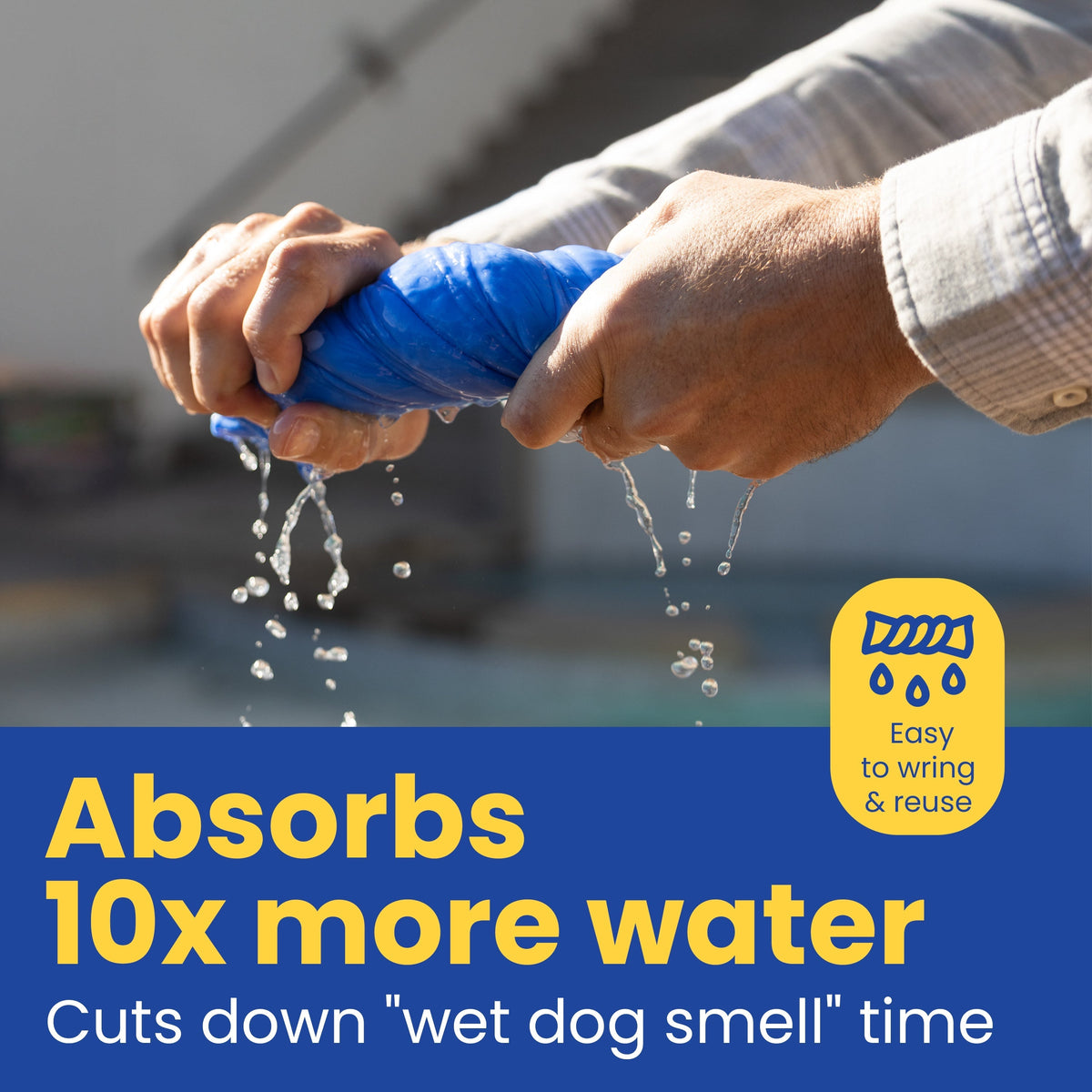 Quick Drying Dog Shammy Towel with Rapid Dry Tech - American Bark Bliss