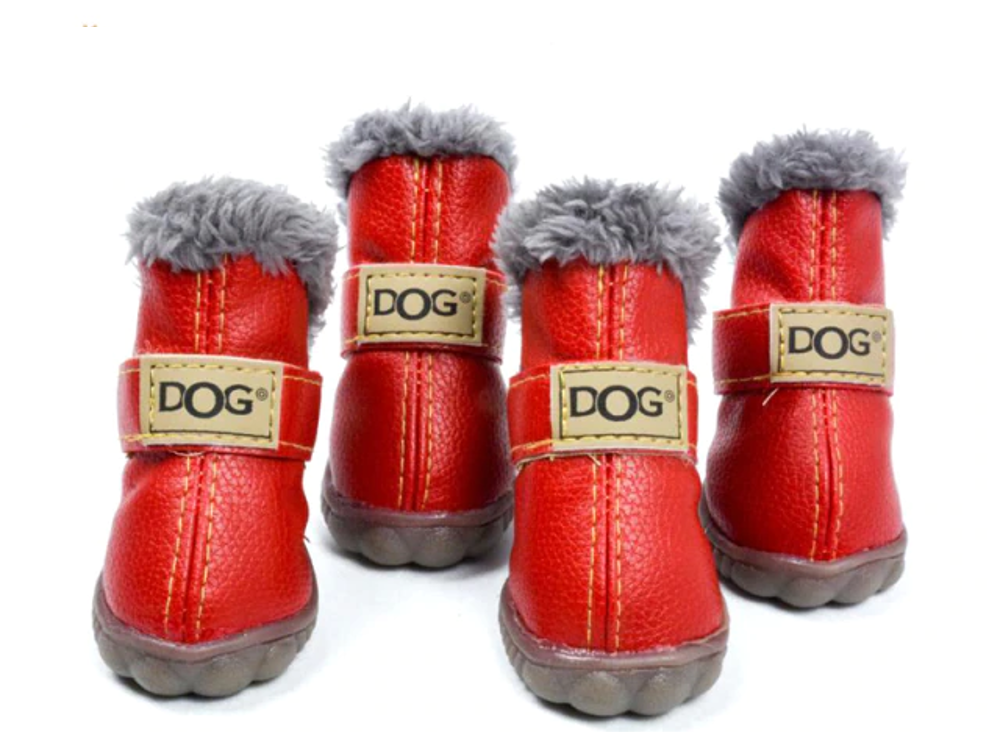 Waterproof Fleece-Lined Dog Snow Boots by Furr Baby Gifts