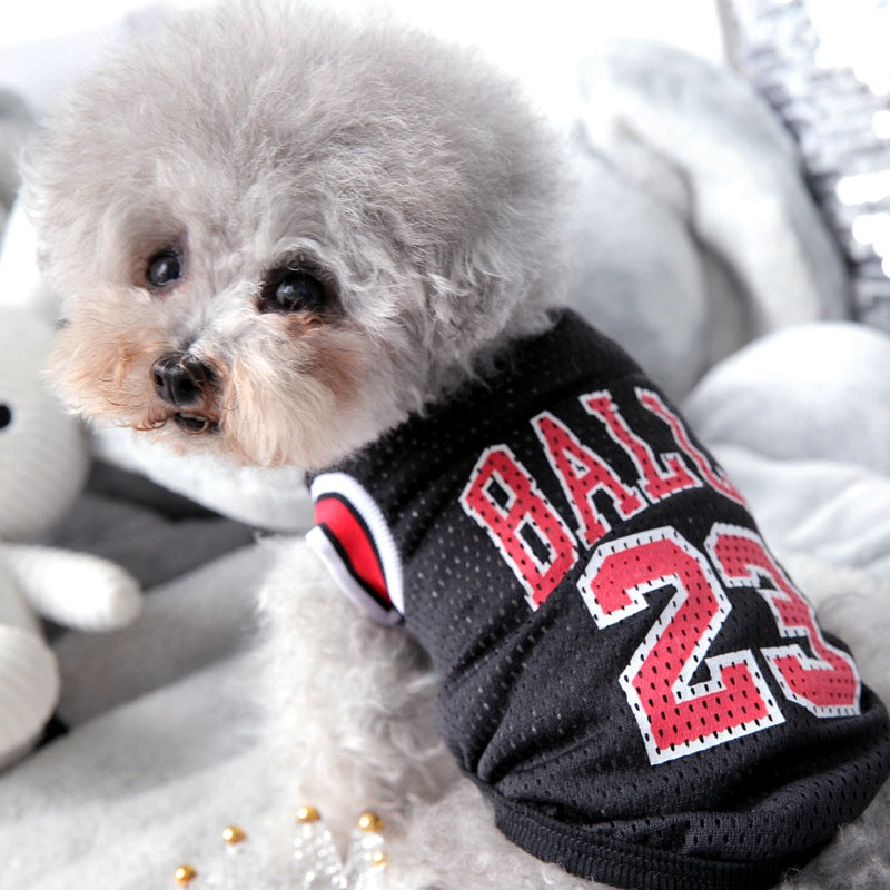 Pet Basketball Jersey Mesh Uniform for Dogs and Cats - American Bark Bliss