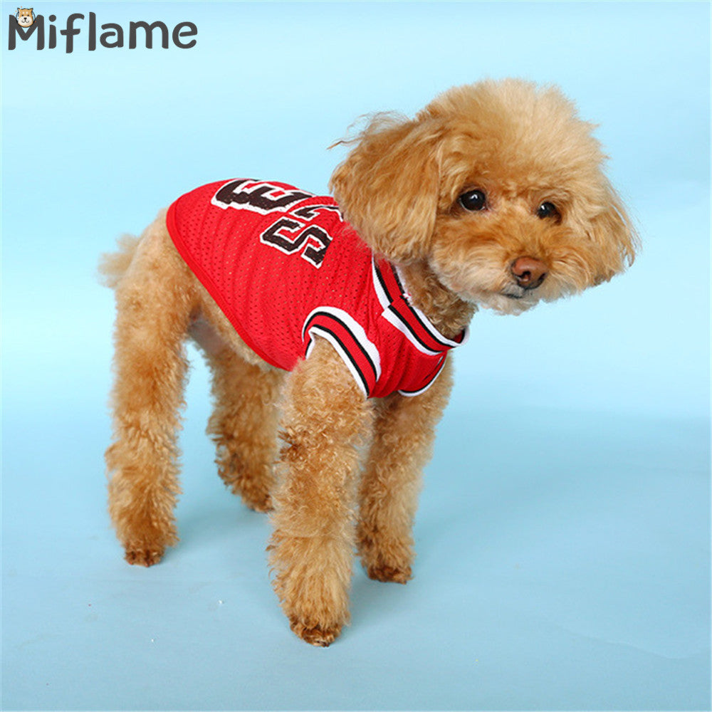 Pet Basketball Jersey Mesh Uniform for Dogs and Cats - American Bark Bliss